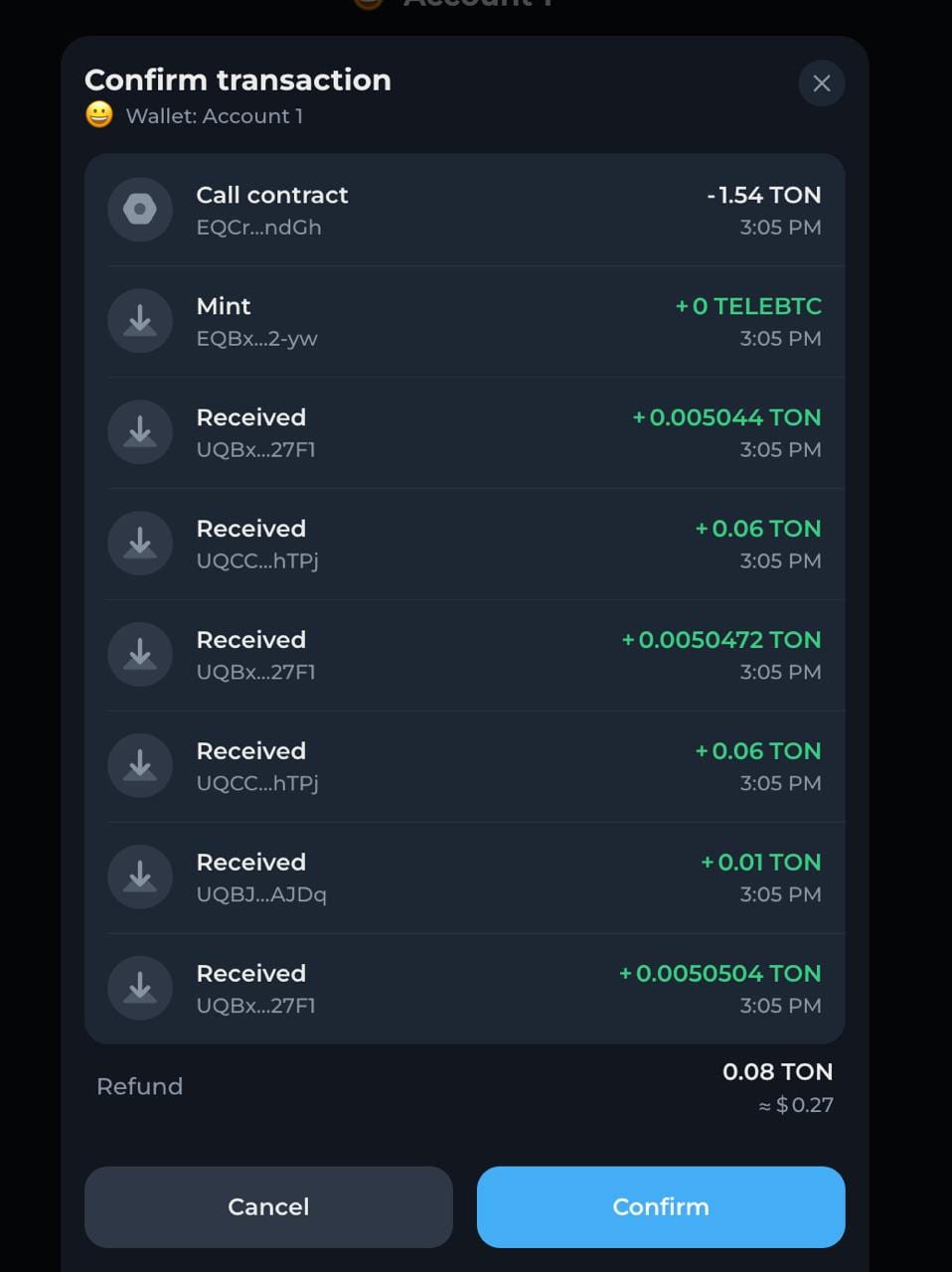 Confirming TON to Bitcoin Bridge on TeleSwap